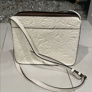 Patricia Nash Cream Embossed Crossbody Bag